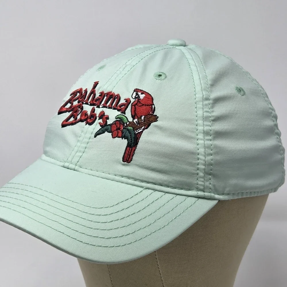 Bahama Bob's Hat Cap Gulf Shores, Alabama Green Strapback Adjustable‎ Parrot